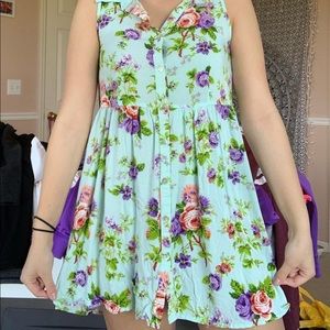 floral cut out dress